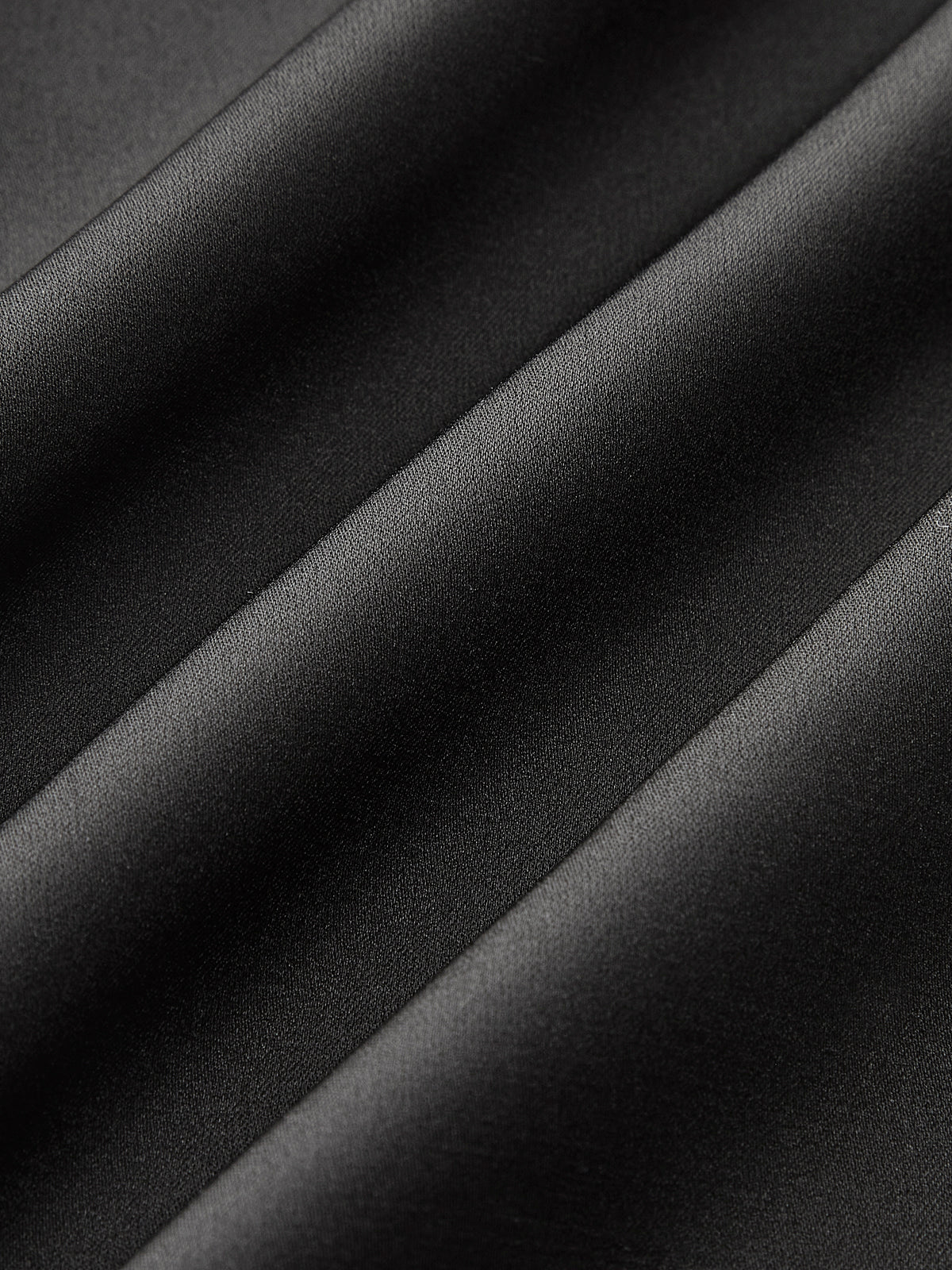 Backless Long-Ribbon Lace Panel Satin Cami Dress - Takermore