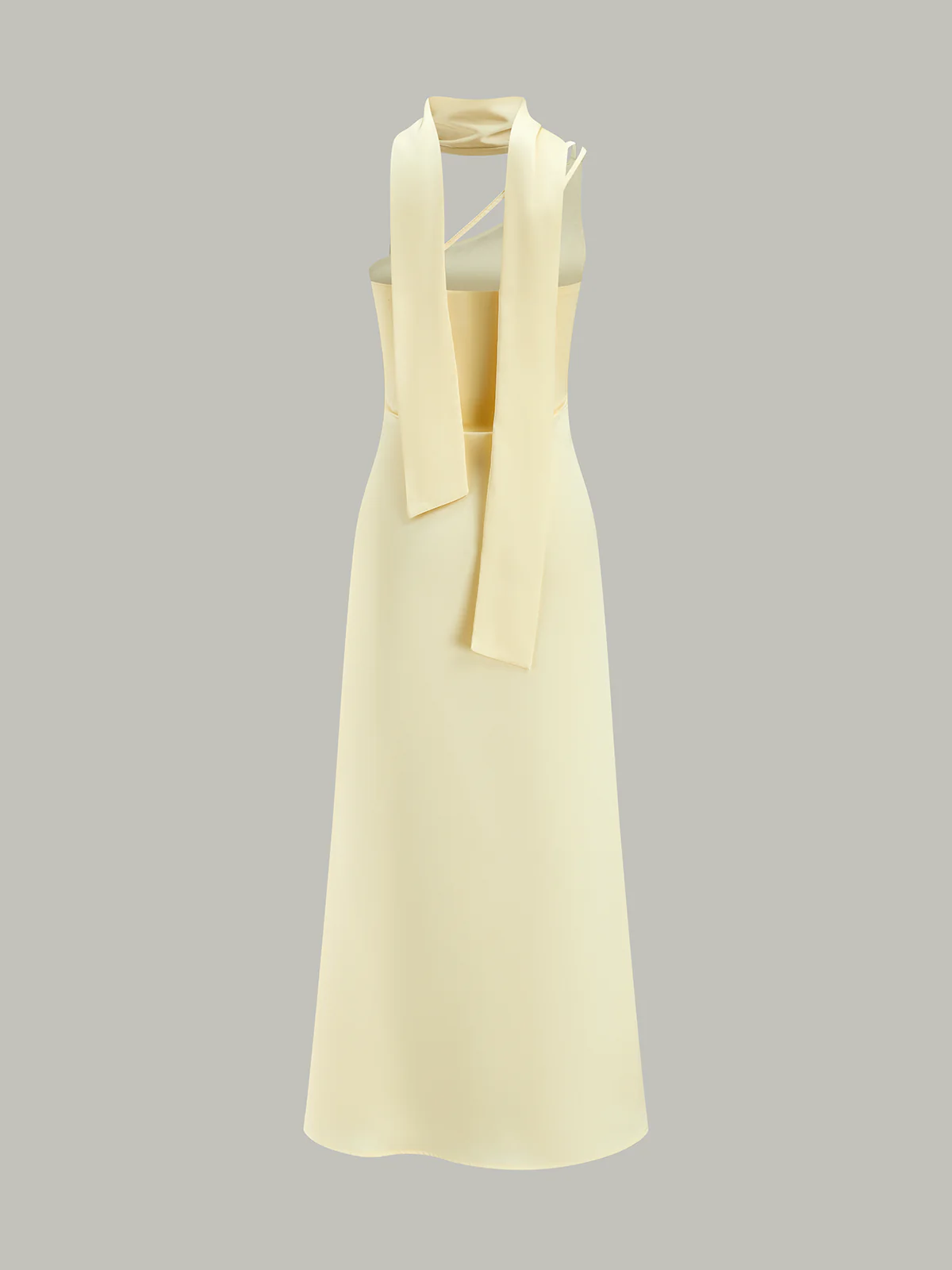 Asymmetrical One-Shoulder Midi Dress - Takermore