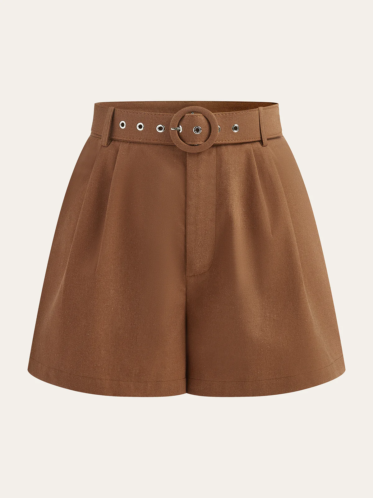 Belted High-Waisted Shorts - Takermore
