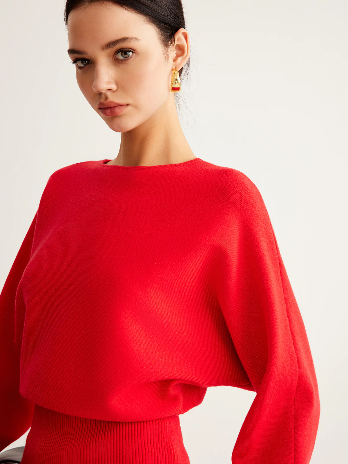 Leg-Of Mutton Cinched Sweater - Takermore