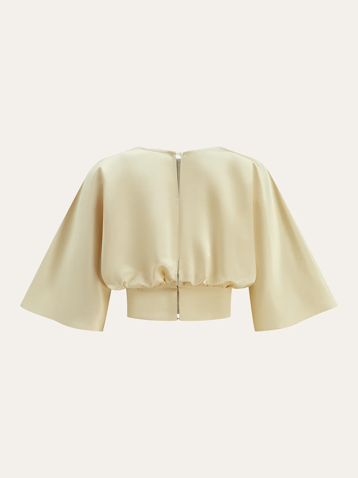 Metal Detail Satin Crop Top - Takermore