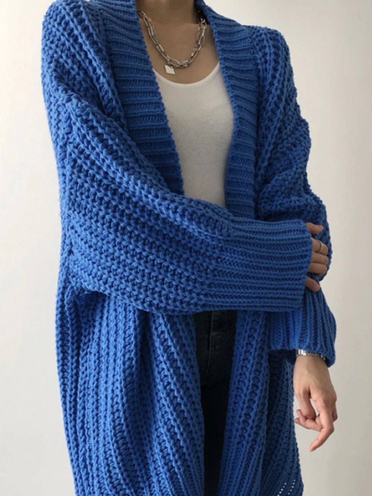 Oversize Split Knit Outerwear - Takermore
