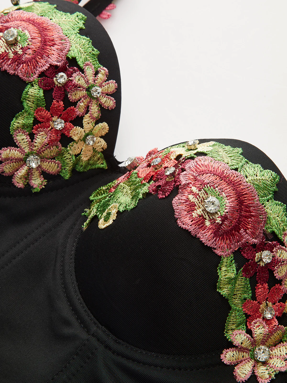 Floral Embroidered Corset - Takermore