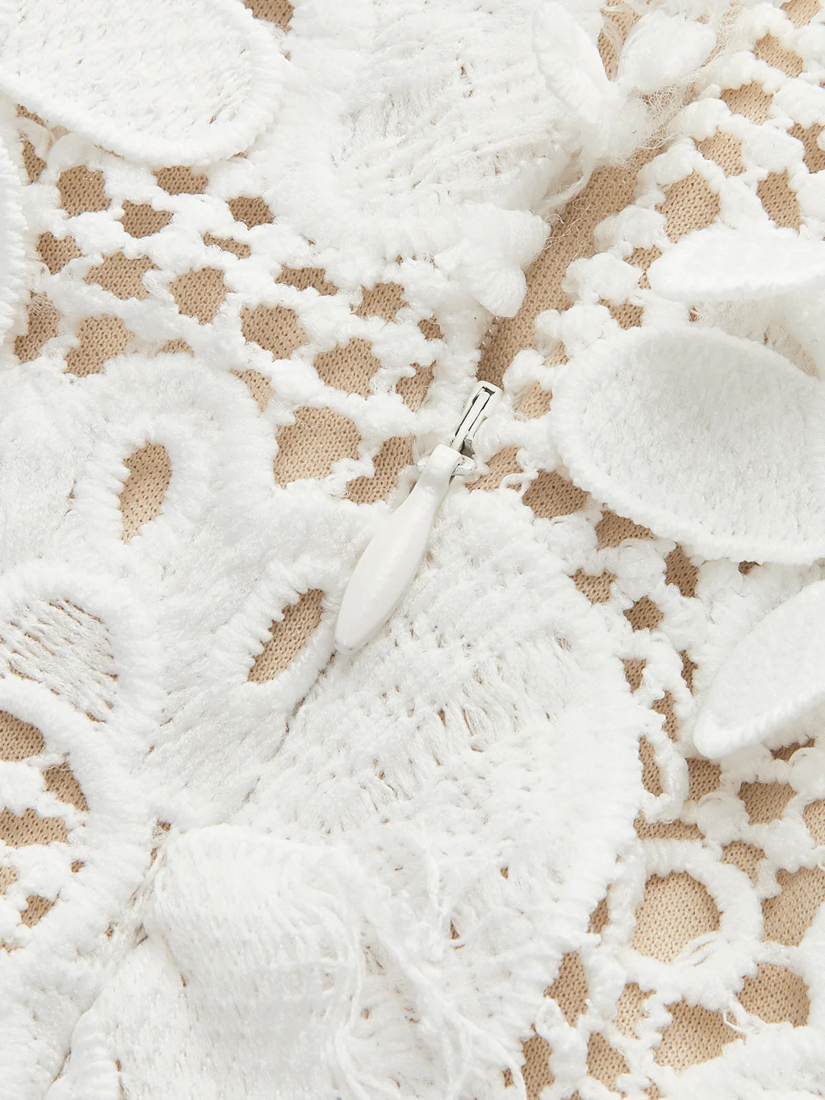 Strapless 3D Floral Lace Dress - Takermore