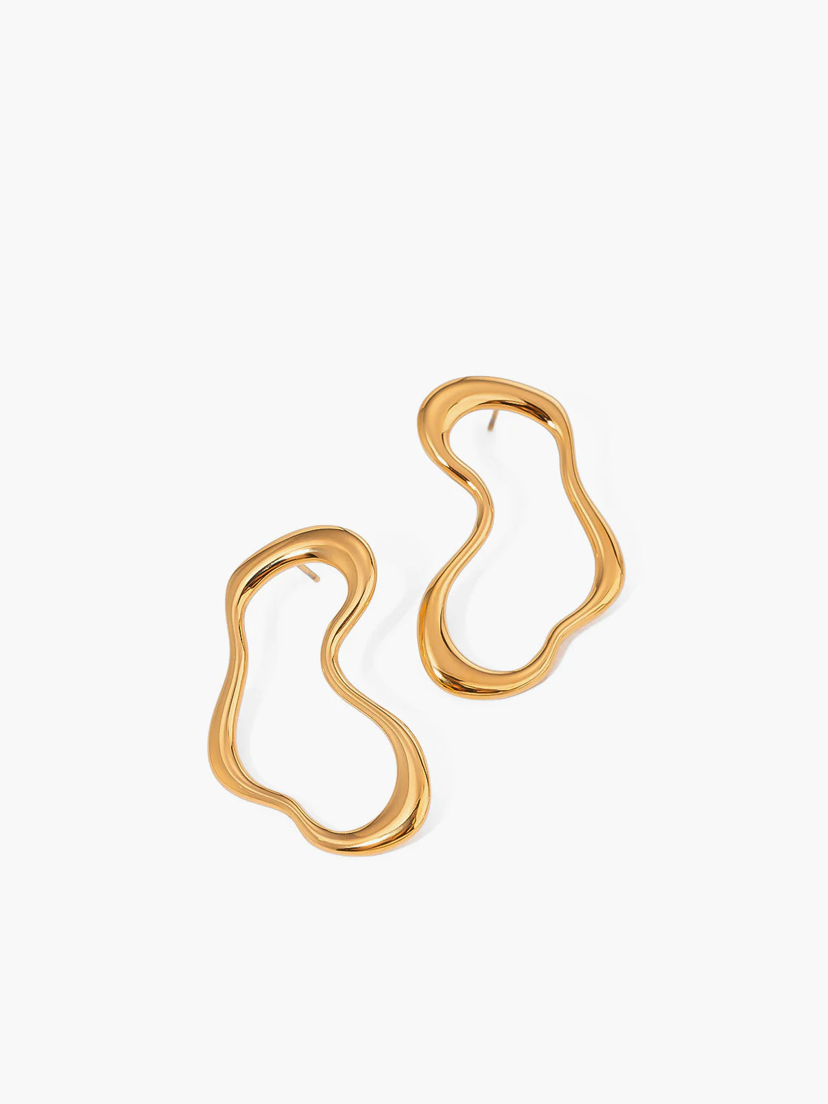 Irregular Metal Stud Earrings - Takermore