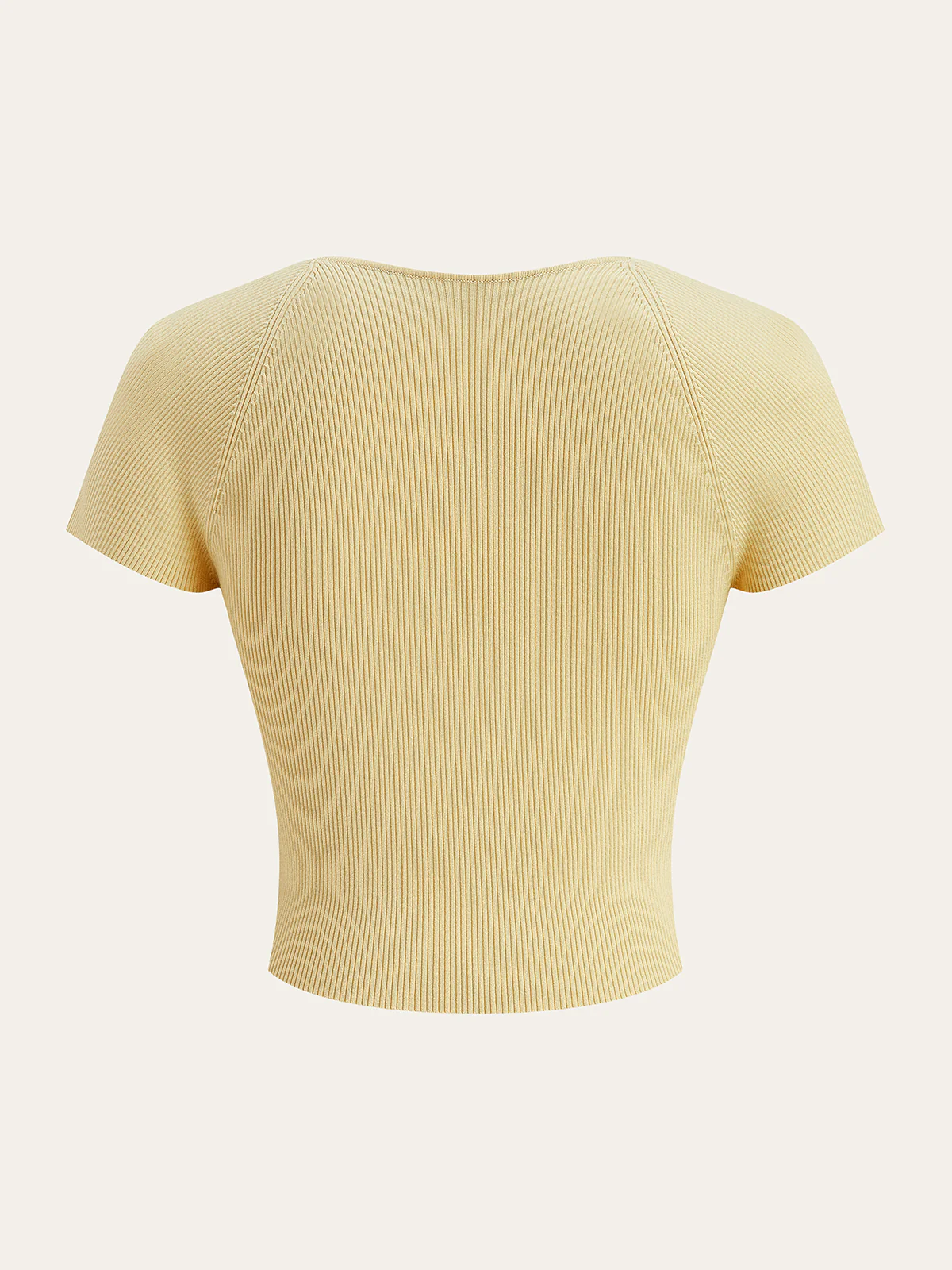 Ribbed Knit Square Neck Crop Top - Takermore