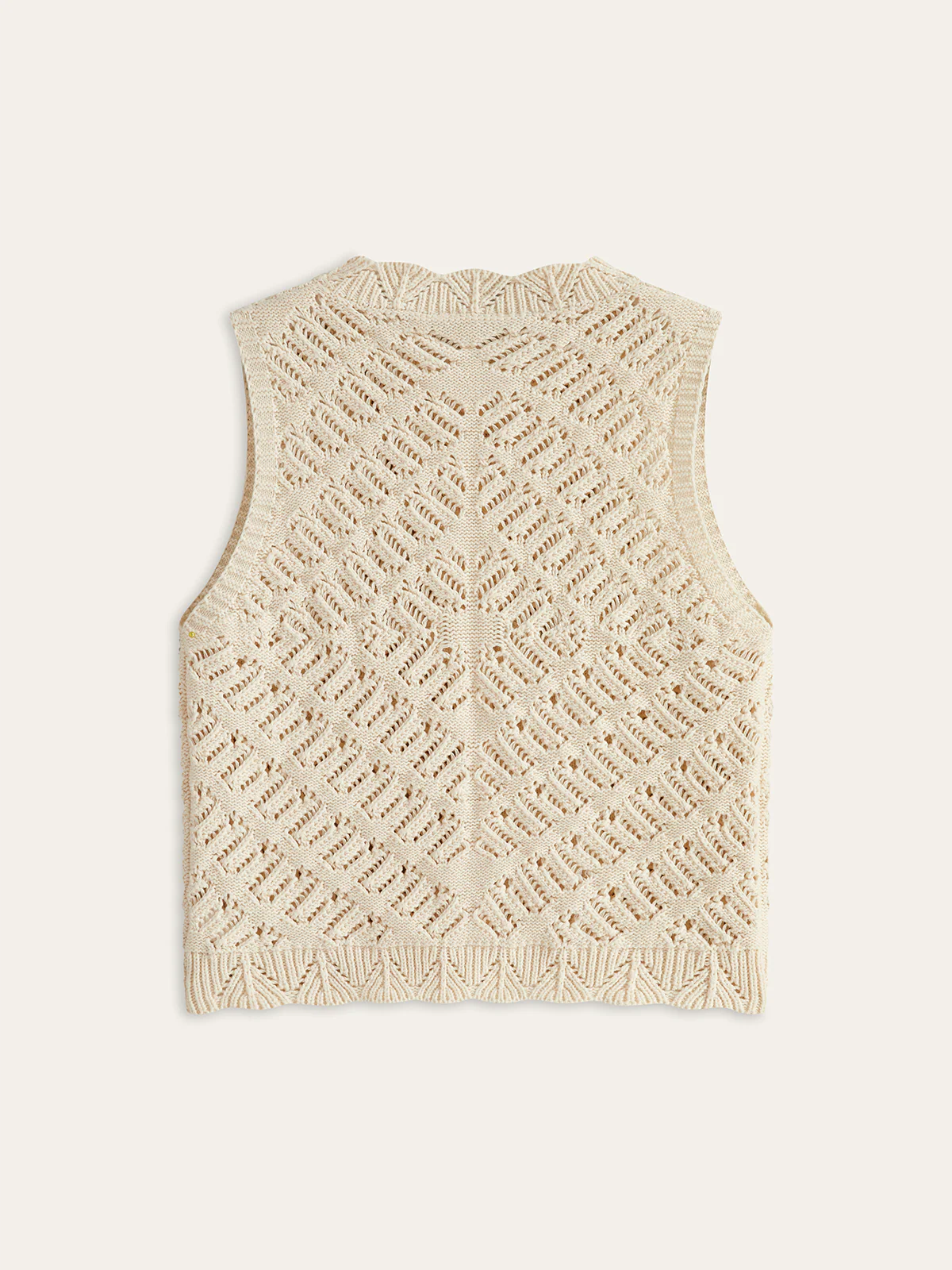 Knitted Sleeveless Cardigan with Button Front - Takermore