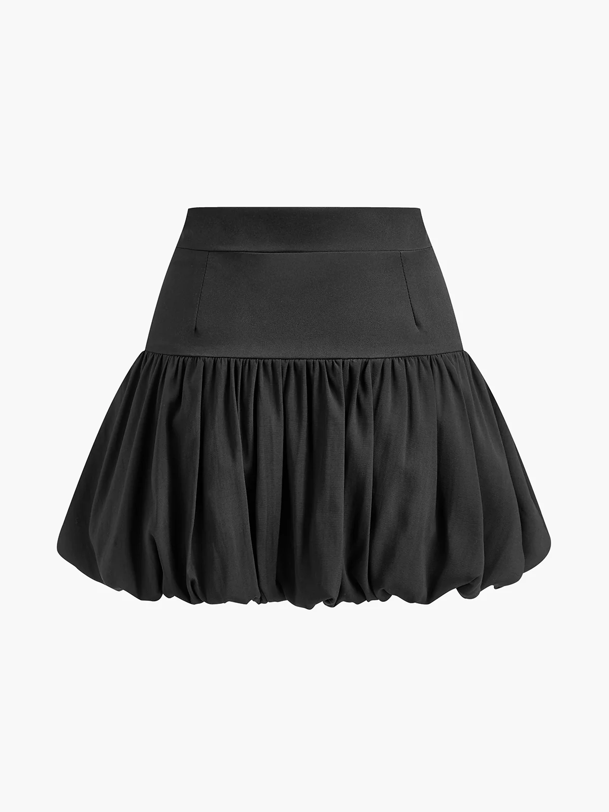 Bud Waist Pleated Panel Mini Skirt - Takermore