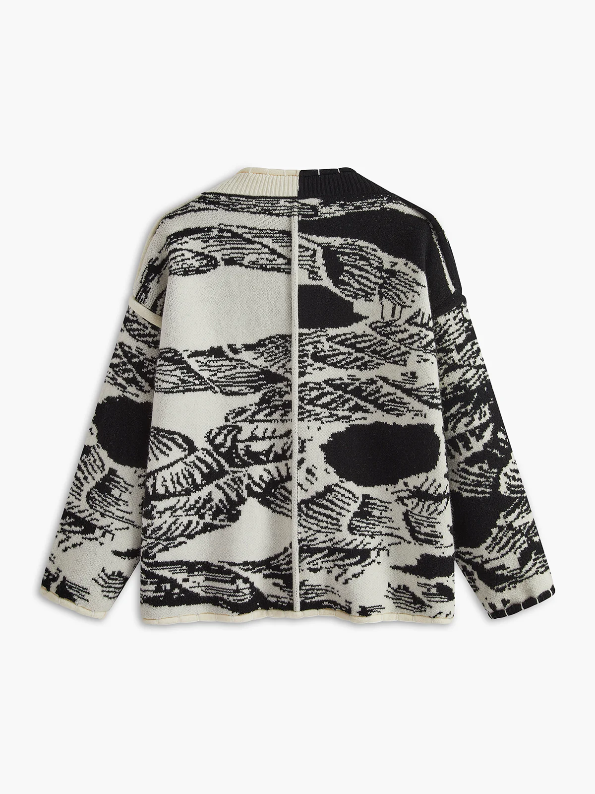 Vintage Printed Oversize Knit Outwear - Takermore