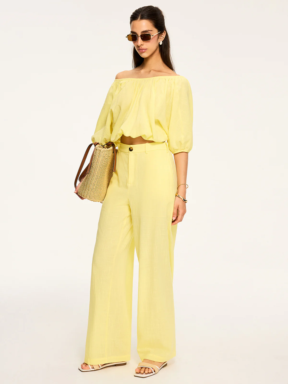 High-Waisted Wide-Leg Pants - Takermore